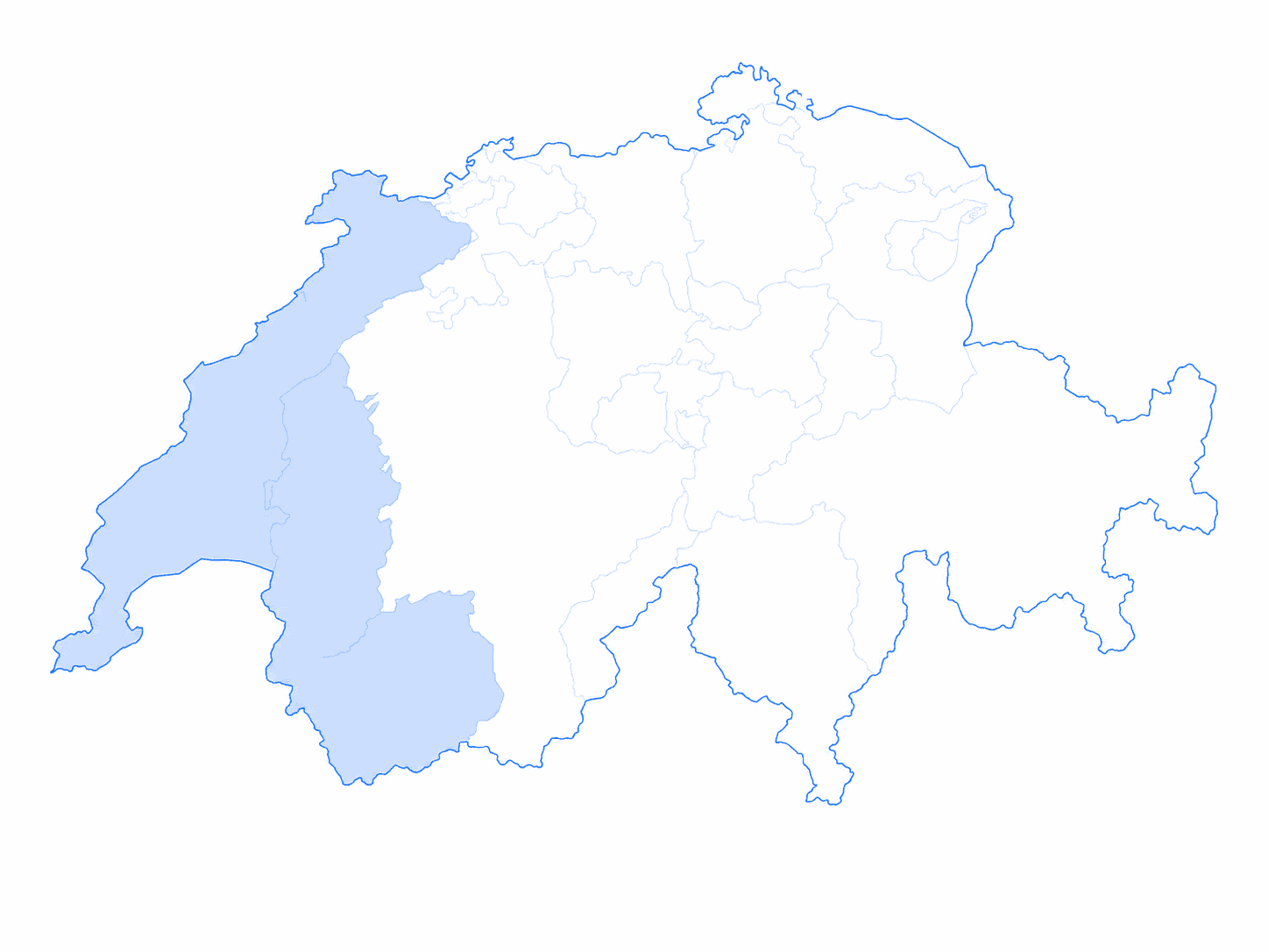 Carte de la Suisse romande